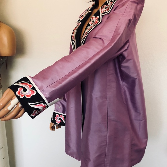 Bob Mackie Wearable Art Silk XL Jacket Designer - Picture 7 of 7